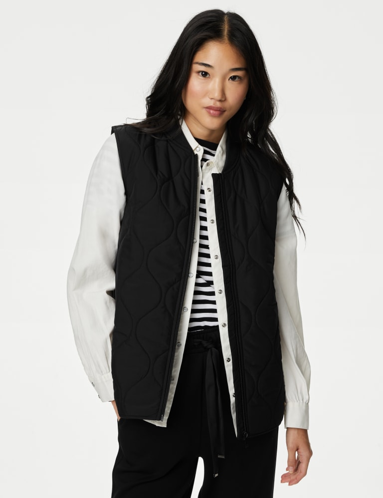 M&s ladies fleece gilet sale