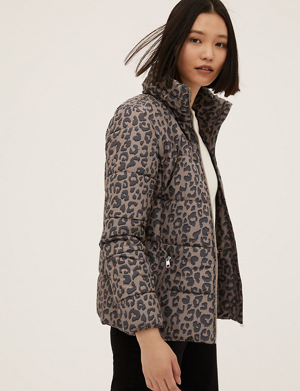 Marks & Spencer Women Clothing Jackets Puffer Jackets Recycled Thermowarmth™ Printed Jacket 