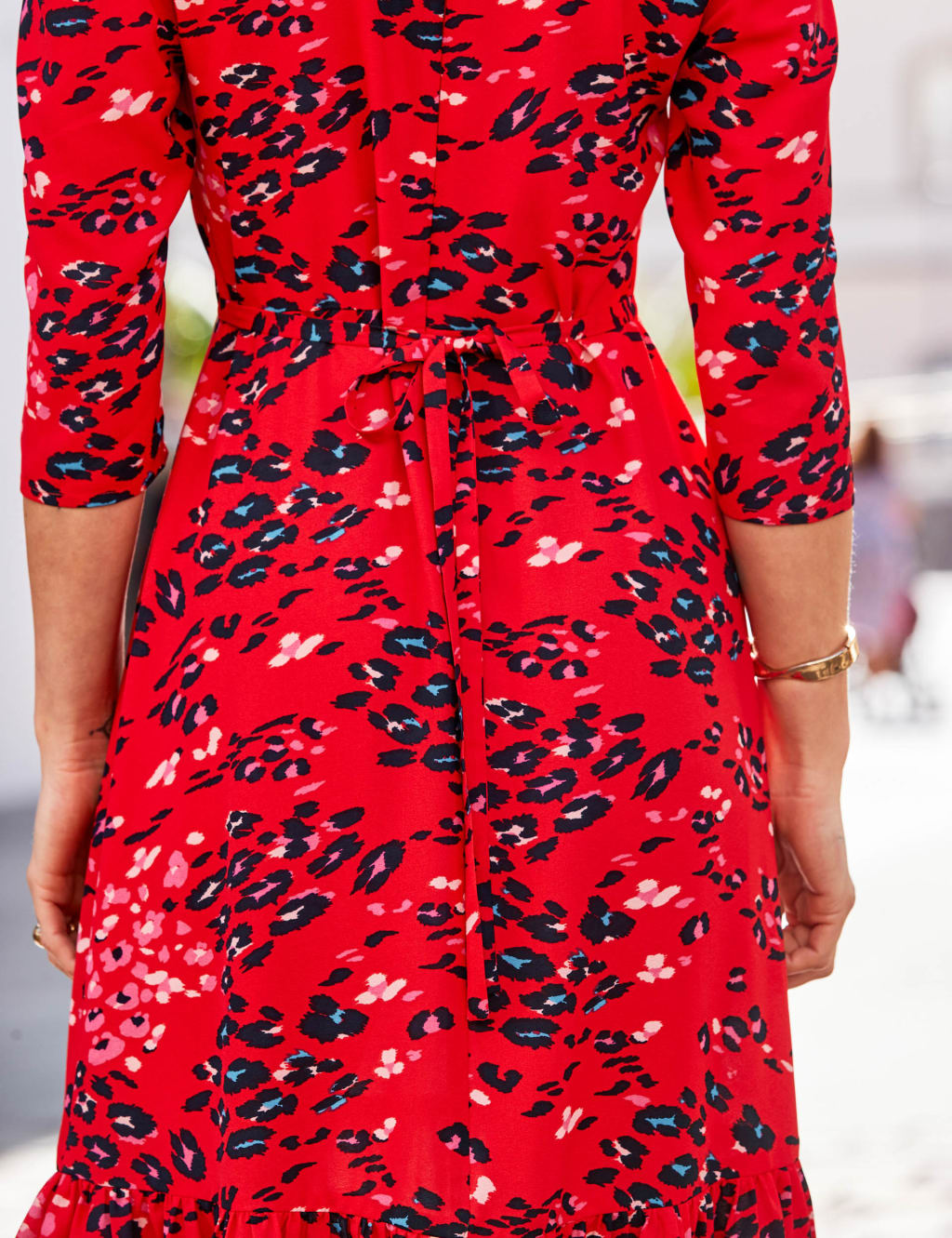 H and m shop red leopard print dress