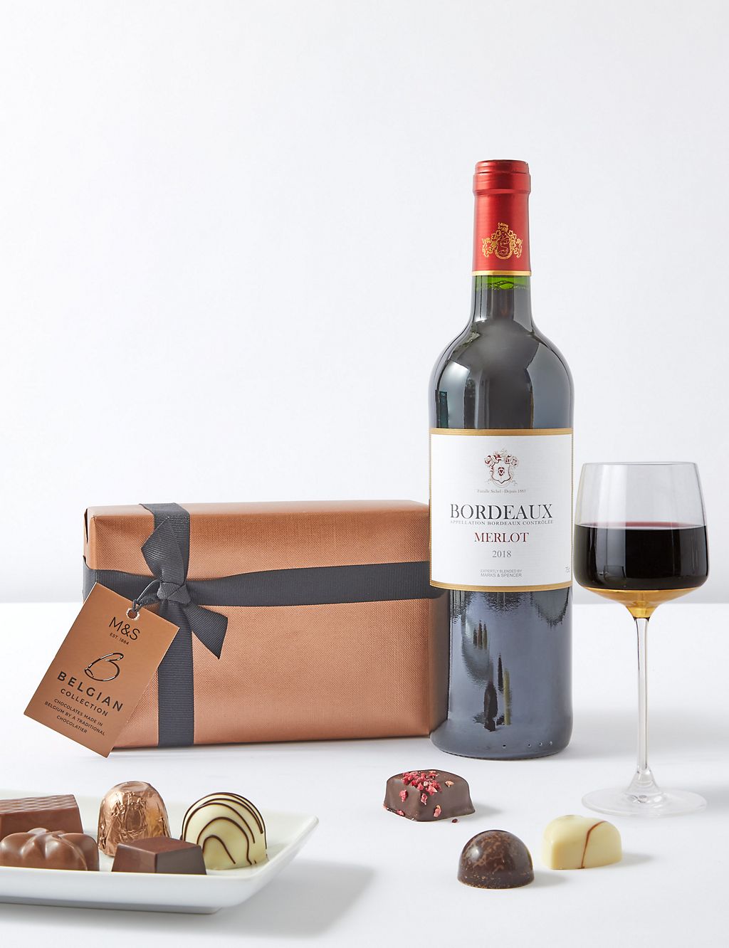 Red Wine & Belgian Chocolates Gift Selection 3 of 3