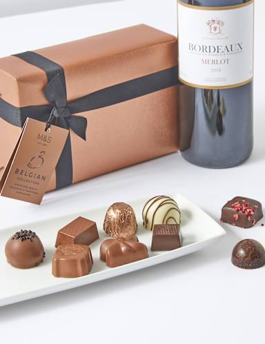 Red Wine & Belgian Chocolates Gift Selection 2 of 3