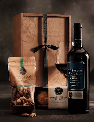 Red Wine & Nibbles Gift Box Collection M&S