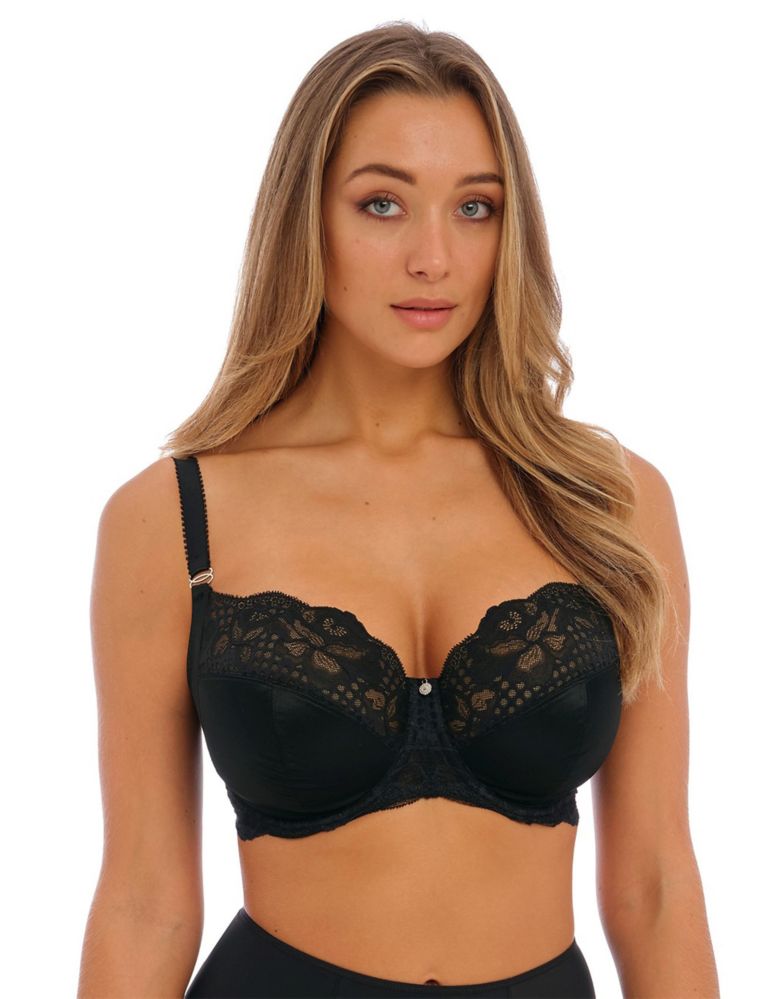 Rosme Womens Deep Plunge Padded Bra, Collection Eliza, Size 32D Black at   Women's Clothing store