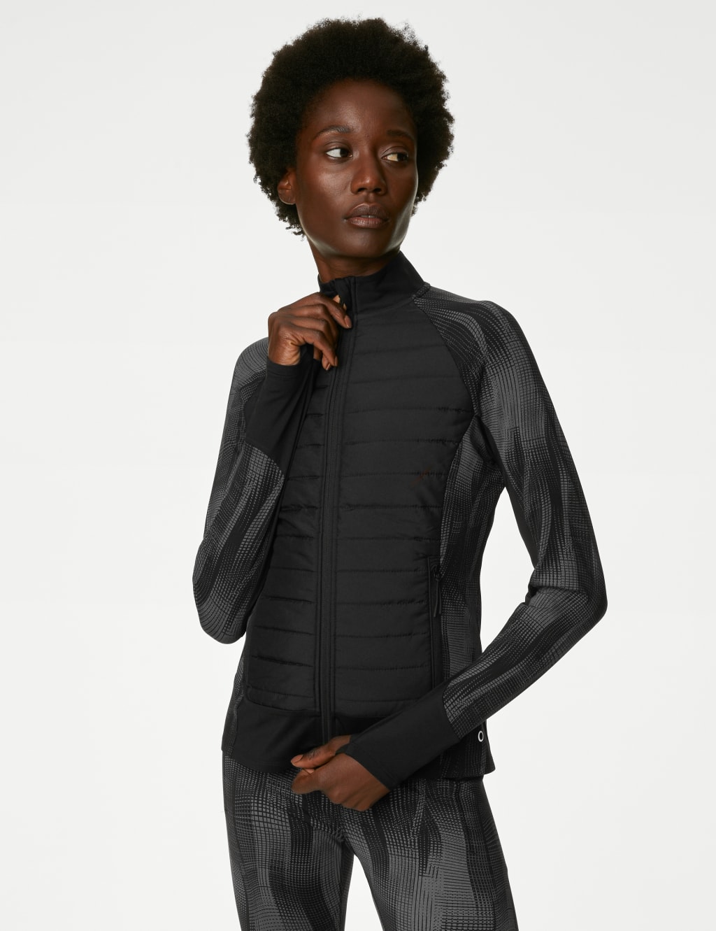 Reflective Padded Zip Up Running Jacket | Goodmove | M&S