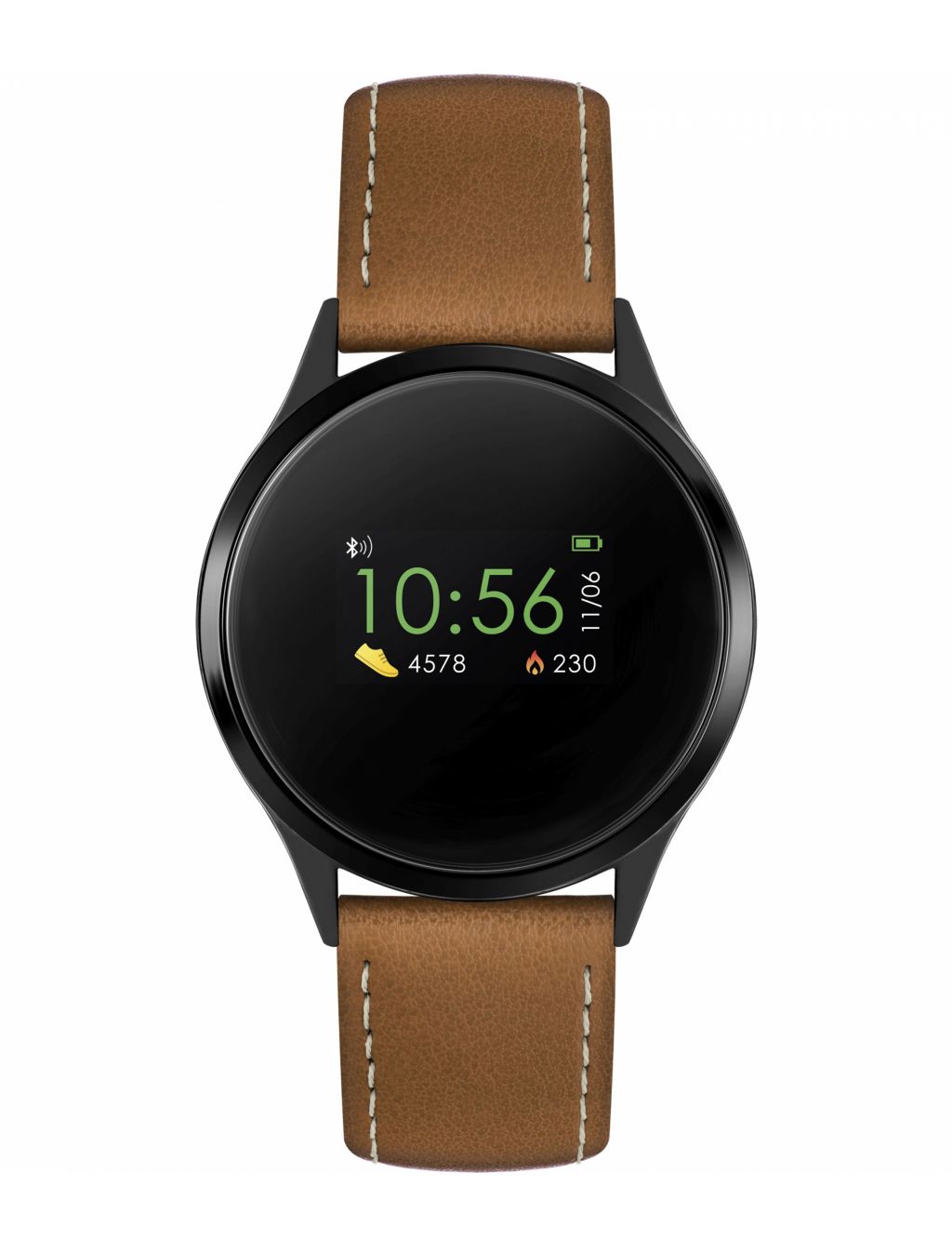 Reflex Active Series 4 Brown Leather Smartwatch 1 of 2