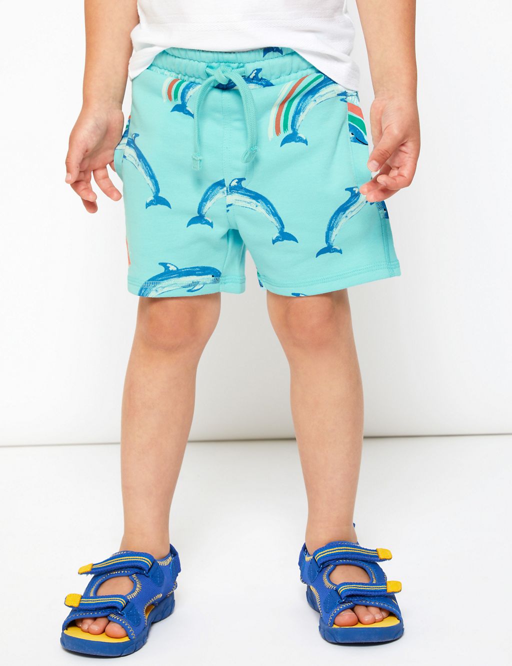 Regular Cotton Dolphin Print Shorts (2-7 Yrs) 2 of 4
