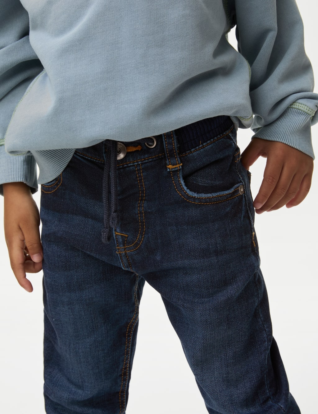 Regular Cotton Rich Elasticated Waist Jeans (2-8 Yrs) 2 of 5