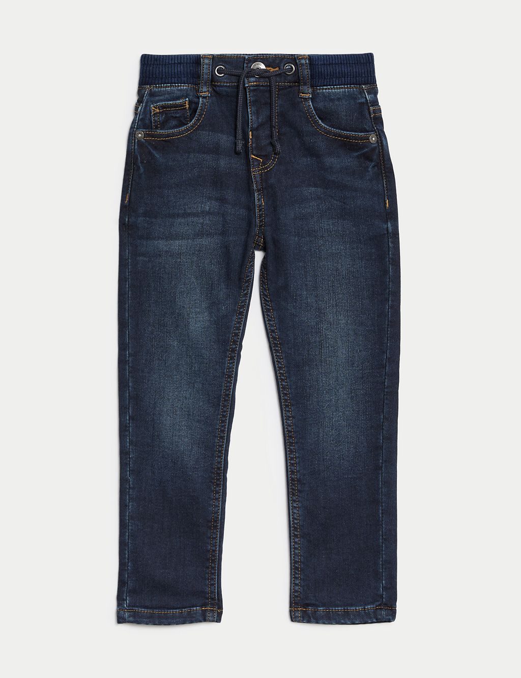Regular Cotton Rich Elasticated Waist Jeans (2-8 Yrs) 1 of 5