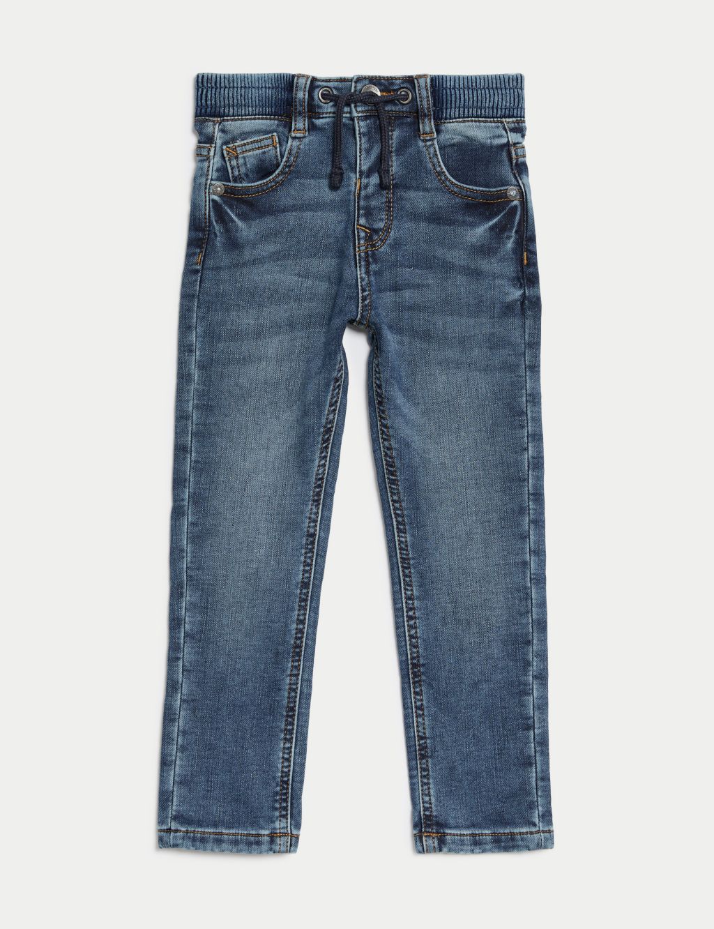 Regular Cotton Rich Elasticated Waist Jeans (2-8 Yrs) 1 of 4