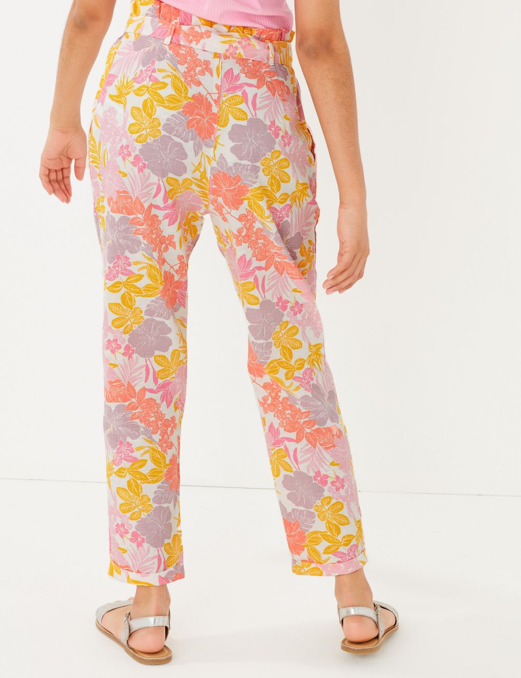 Regular Cotton Rich Floral Trousers (6-16 Yrs) 5 of 5