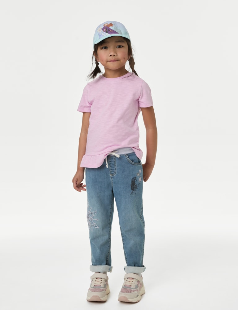 Regular Cotton Rich Frozen™ Jeans (2-8 Yrs) 1 of 6