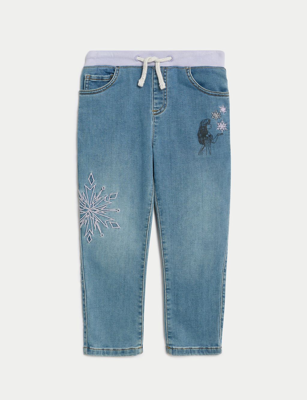 Regular Cotton Rich Frozen™ Jeans (2-8 Yrs) 1 of 6