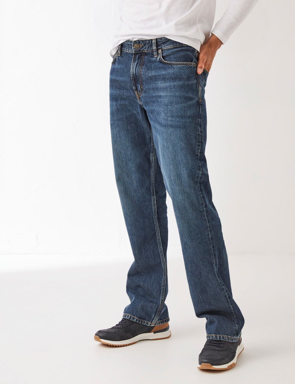 Regular leg sale jeans