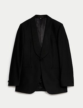 Regular Fit British Pure Wool Tuxedo Jacket Image 2 of 8