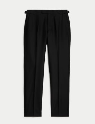 Regular Fit British Pure Wool Tuxedo Trousers | SARTORIAL | M&S