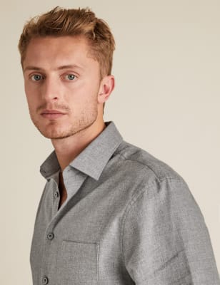 m&s mens twill shirts