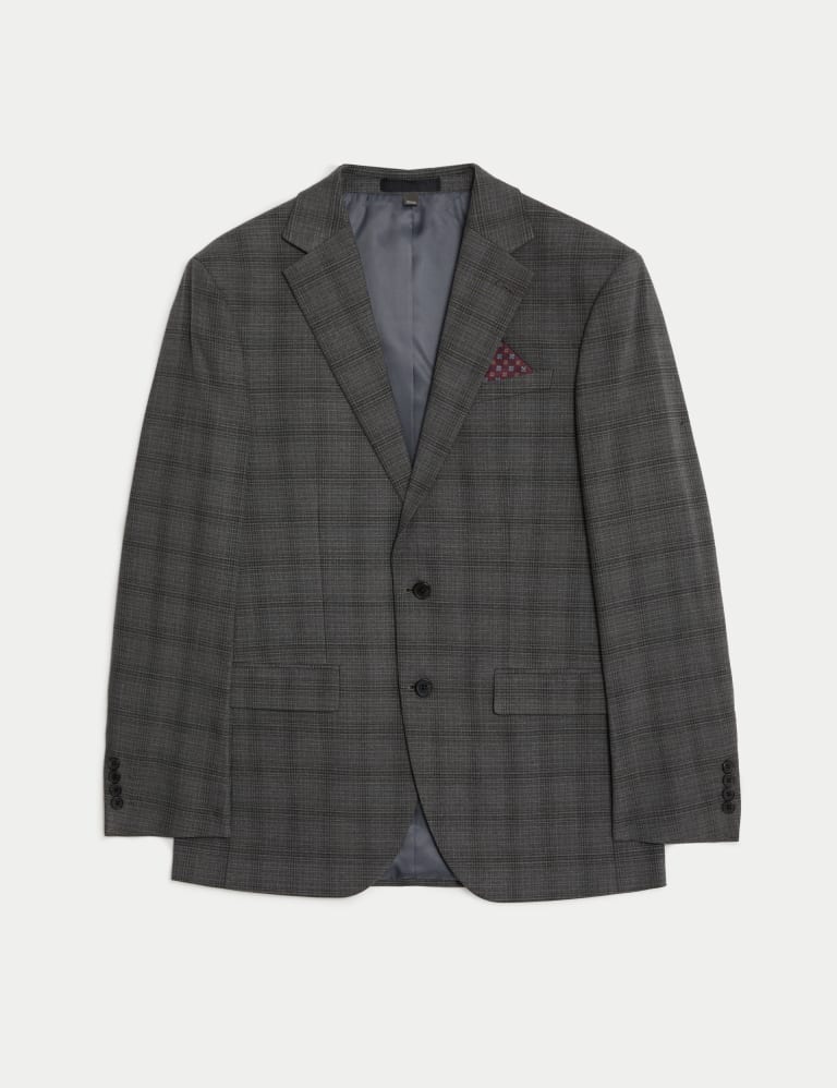 Regular Fit Check Stretch Suit Jacket M S Collection M S