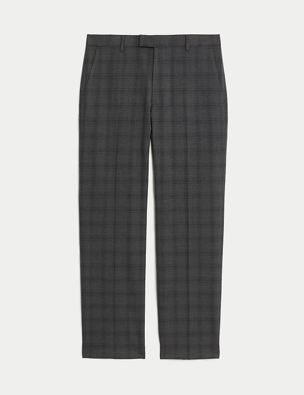 Regular Fit Check Stretch Suit Trousers | M&S Collection | M&S