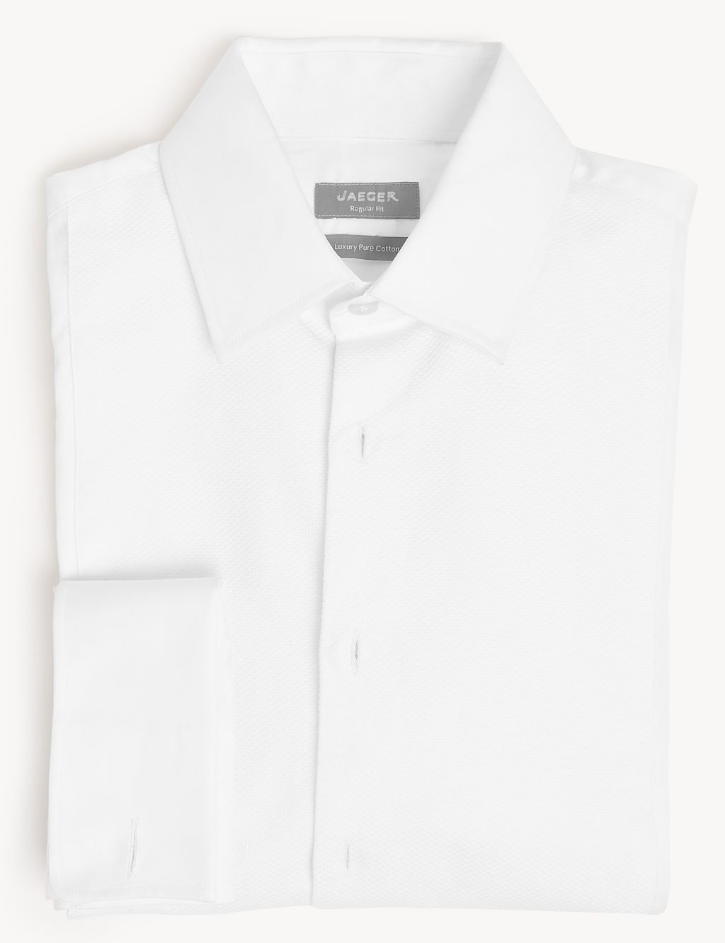 Regular Fit Cotton Marcella Bib Front Dress Shirt | JAEGER | M&S