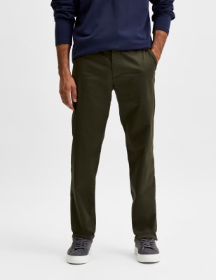 straight fit stretch chinos