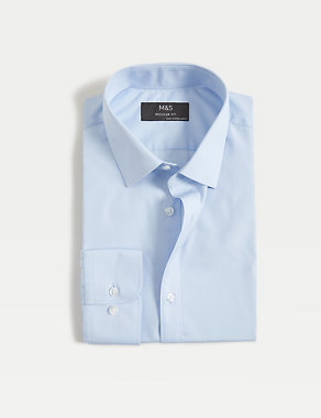 Regular Fit Easy Iron Cotton Blend Shirt Image 2 of 4
