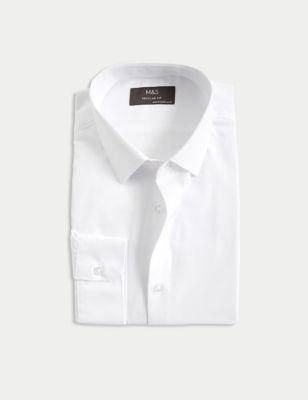 Regular Fit Easy Iron Cotton Blend Shirt Image 2 of 4