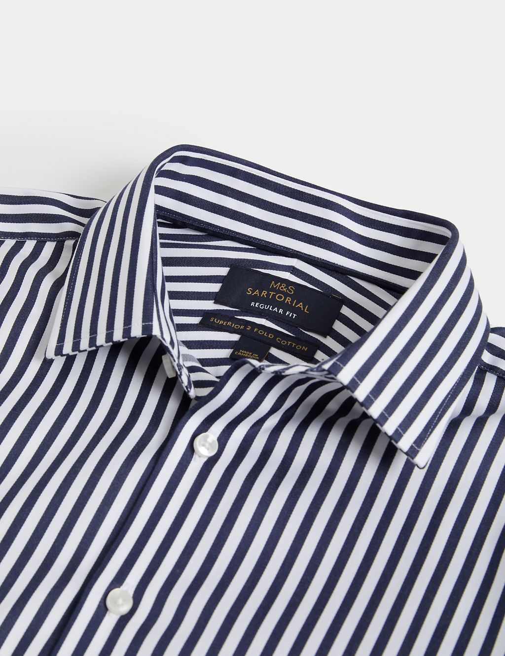 Regular Fit Easy Iron Luxury Cotton Bold Stripe Shirt 4 of 7