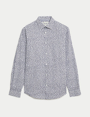 Regular Fit Easy Iron Pure Cotton Print Shirt Image 2 of 6
