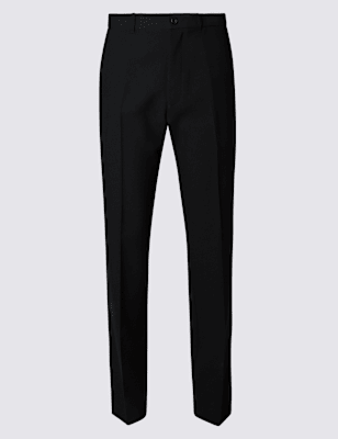 Regular Fit Flat Front Trousers Image 2 of 6