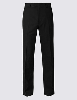 Regular Fit Flat Front Trousers Image 2 of 4