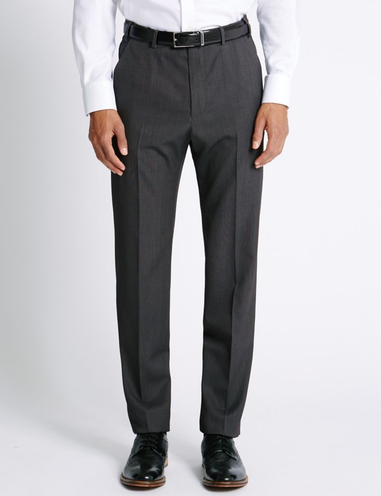 Regular Fit Flat Front Trousers 1 of 3