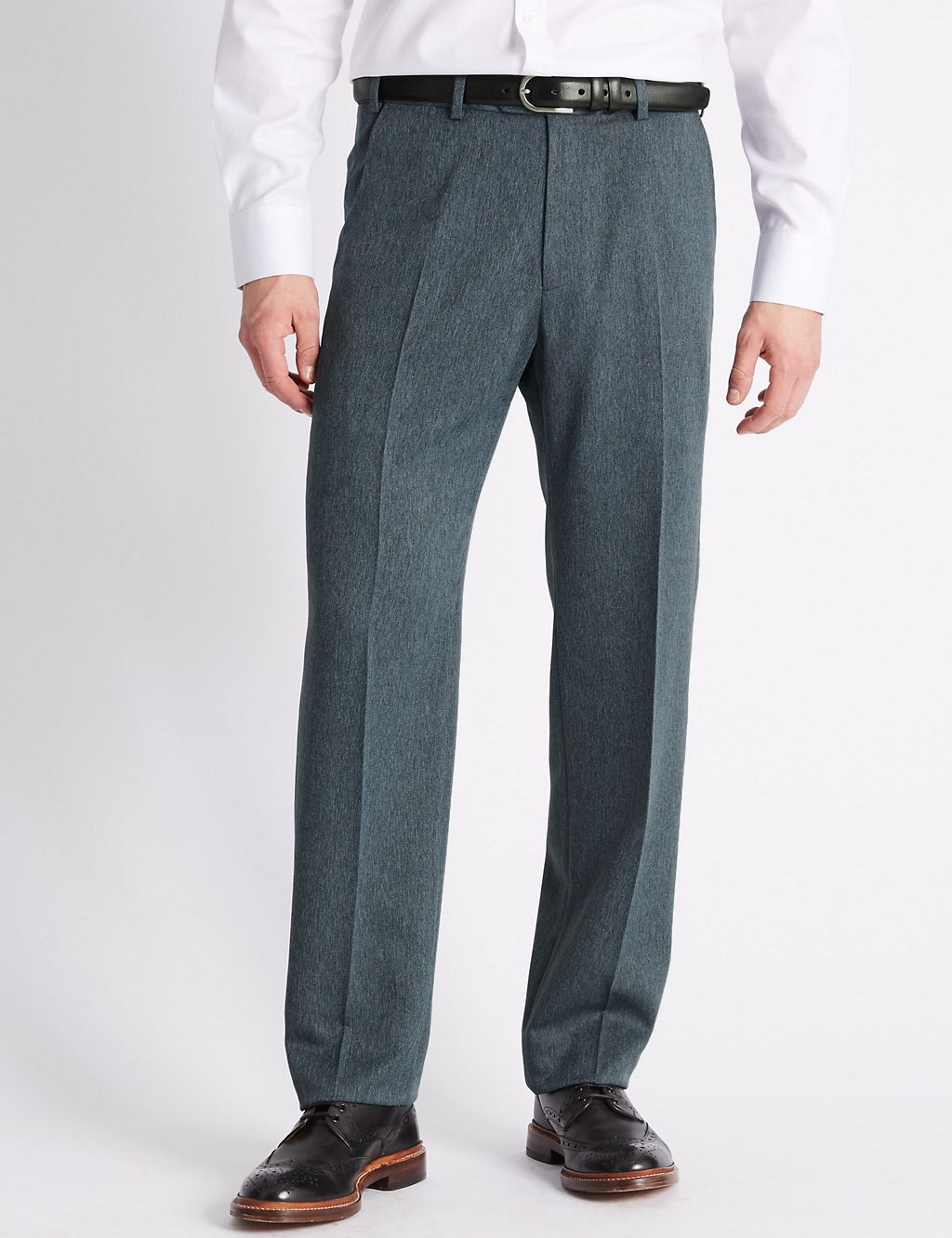 Regular Fit Flat Front Trousers 3 of 5