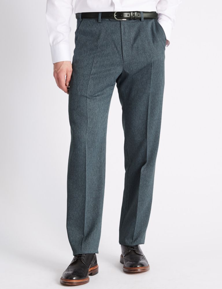 Regular Fit Flat Front Trousers 3 of 5