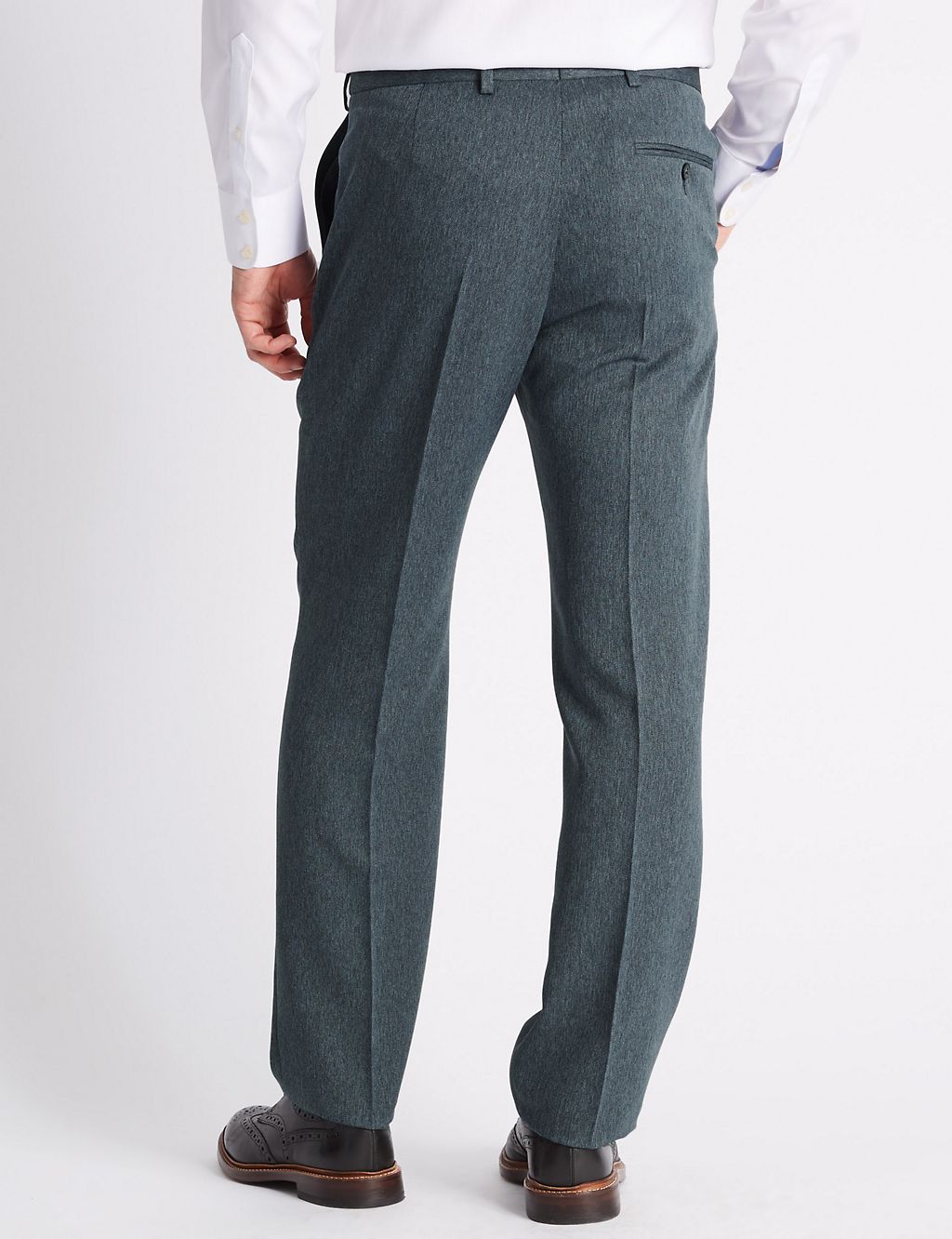 Regular Fit Flat Front Trousers 4 of 5