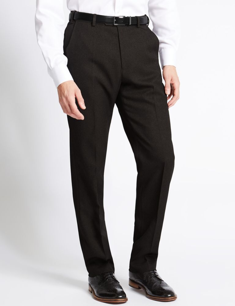 Regular Fit Flat Front Trousers 1 of 3