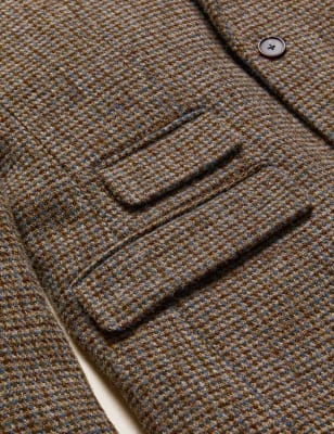 Pure Wool Harris Tweed Tailored Jacket, M&S Collection Luxury