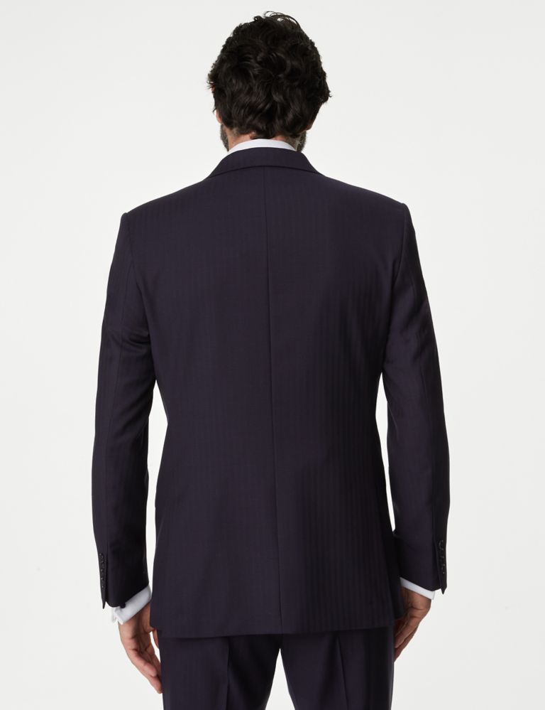 Regular Fit Herringbone Pure Wool Suit Jacket 5 of 7
