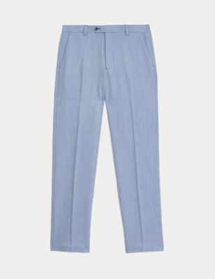 Regular Fit Herringbone Suit Trousers Image 2 of 6
