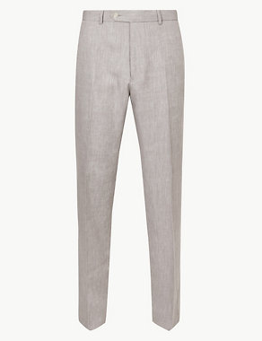 Regular Fit Italian Linen Miracle™ Suit Trousers Image 2 of 4