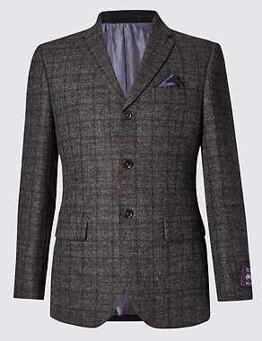 Regular Fit Large Check 2 Button Jacket Image 2 of 8