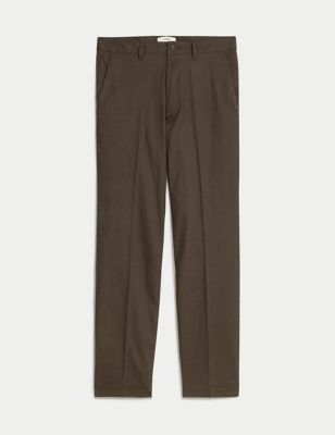 Regular Fit Linen Blend Stretch Chinos Image 2 of 6
