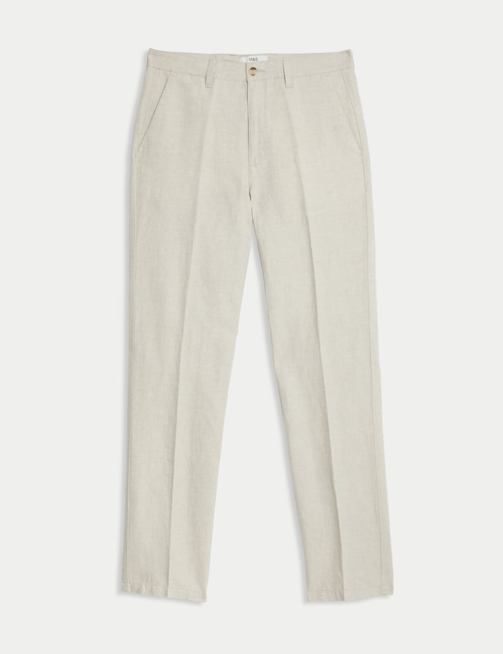 Regular Fit Linen Blend Trousers 1 of 6