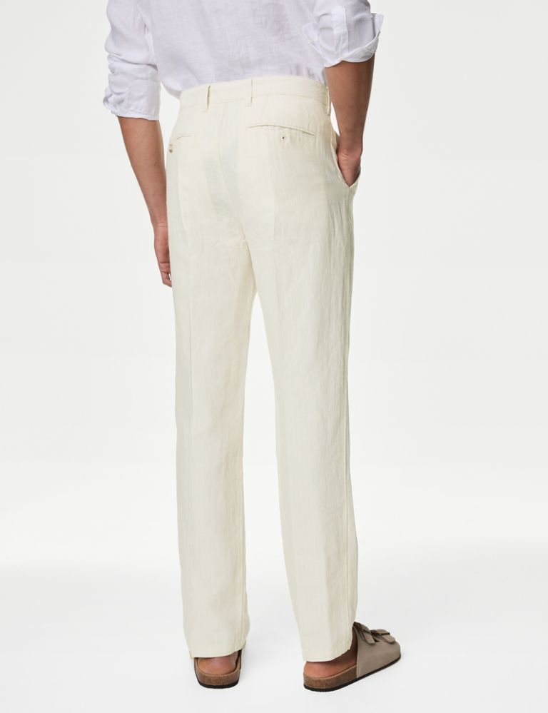 Regular Fit Linen Blend Trousers 6 of 7