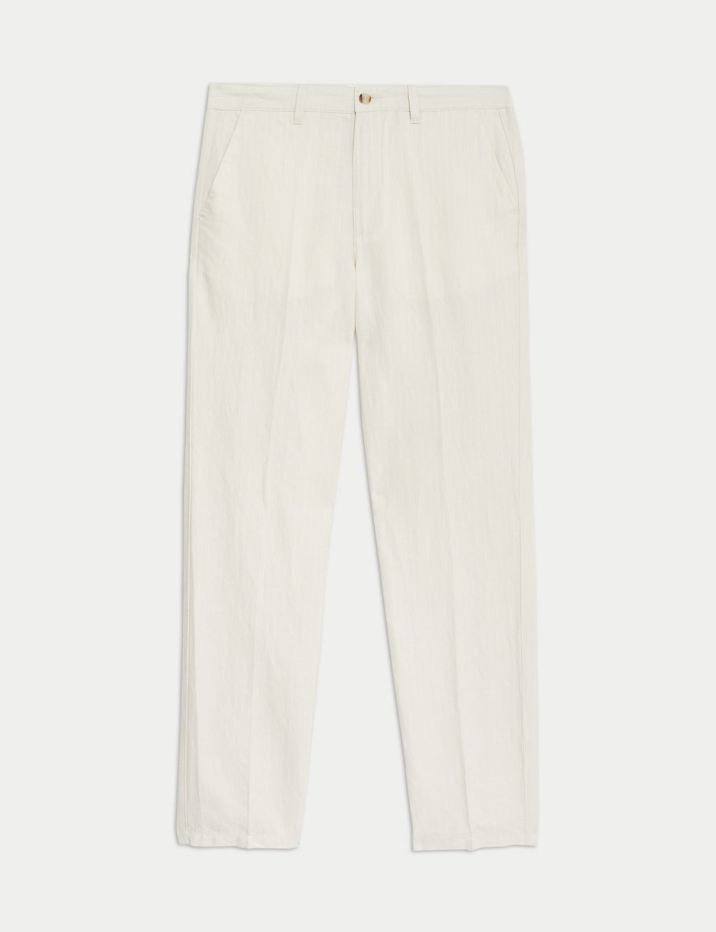 Regular Fit Linen Blend Trousers 1 of 7