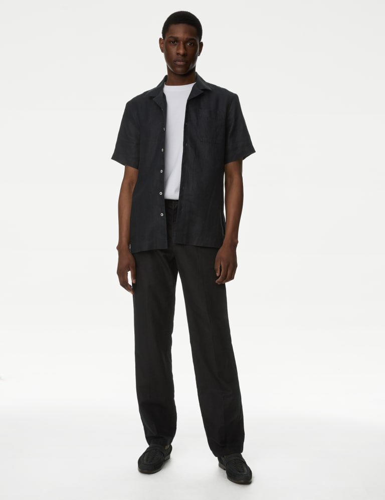 Linen trousers m&s discount