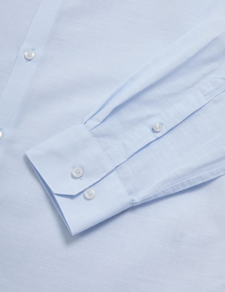 Regular Fit Linen Blend Weave Shirt 6 of 8