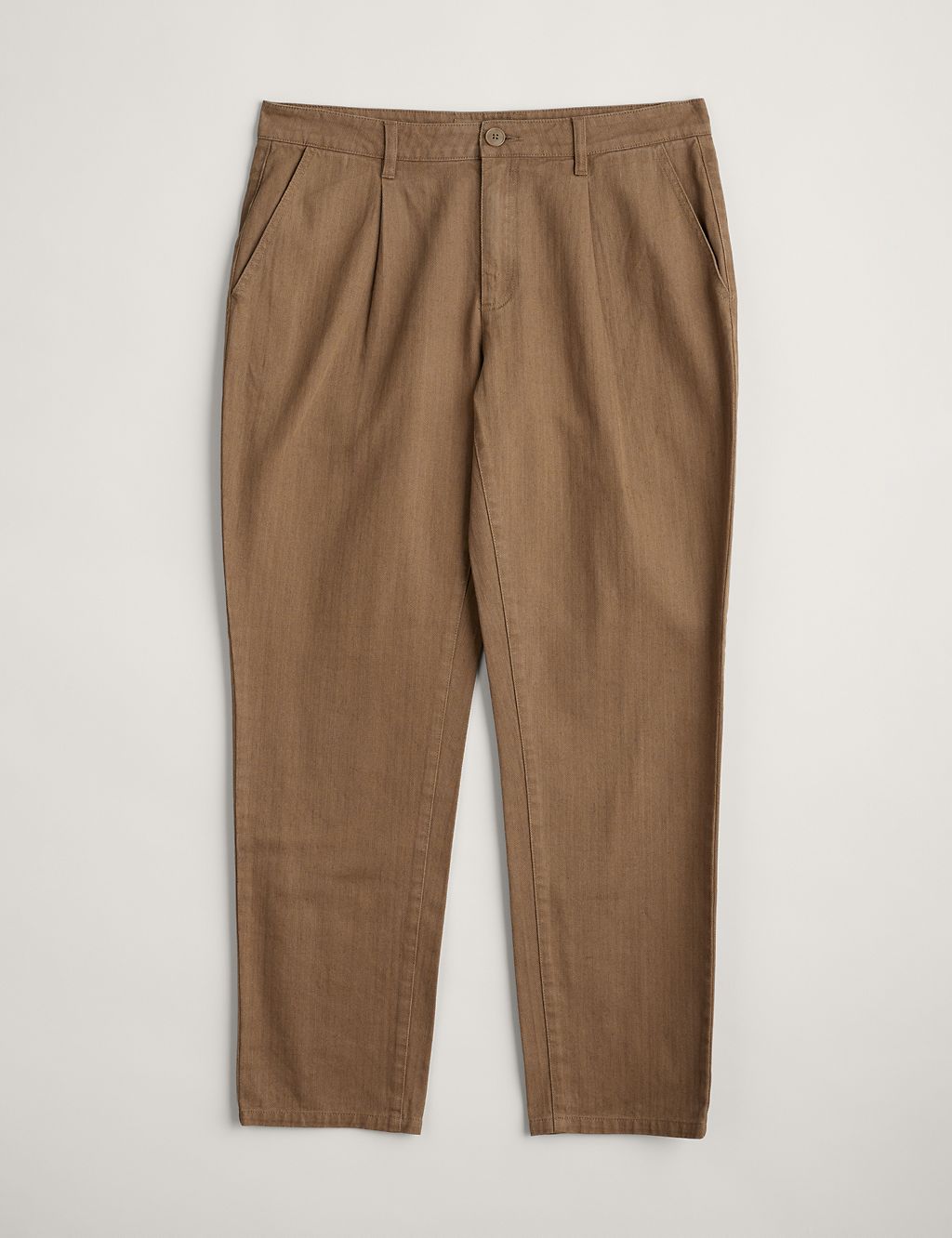 Regular Fit Linen Rich Cargo Trousers 1 of 5