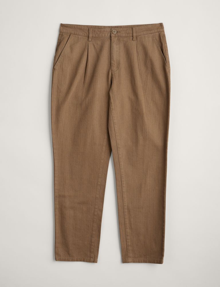 Regular Fit Linen Rich Cargo Trousers 2 of 5