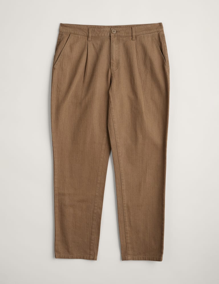 Regular Fit Linen Rich Cargo Trousers 2 of 5