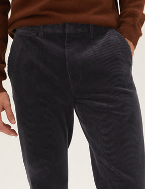 Regular Fit Luxury Corduroy Stretch Trousers Image 2 of 3